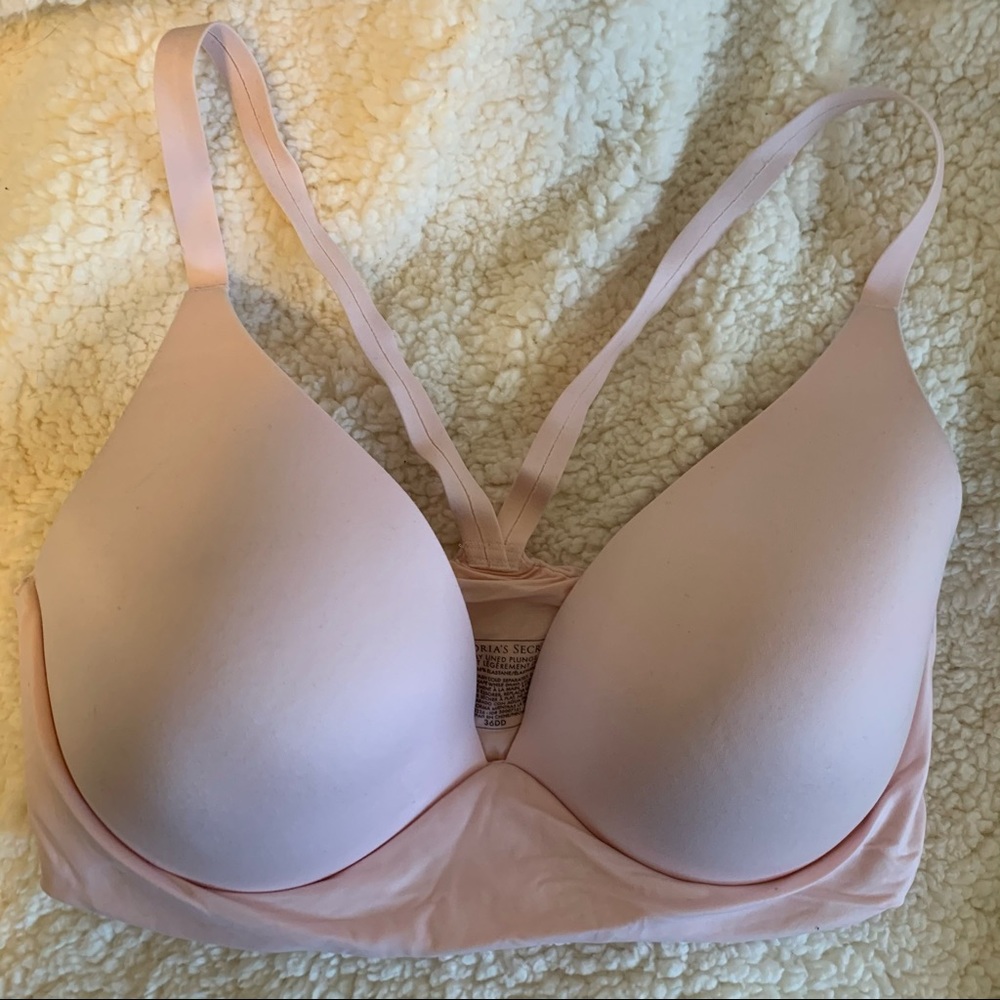 VS Lightly Lined Plunge - Wireless in Baby Pink